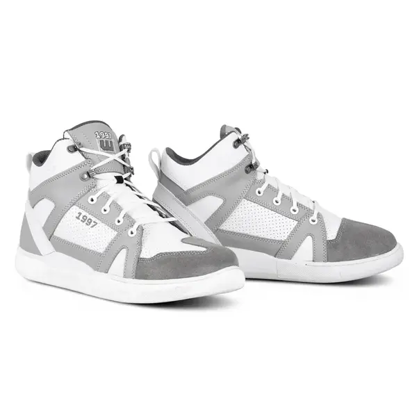 Moto boty W-TEC Arimes bílo-šedá 41