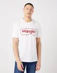 Pánské triko WRANGLER W70JD3989 FRAME LOGO TEE WHITE Velikost: 4XL