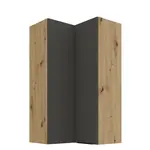 Horní rohová skříňka Aria 60x60 GN-108 2F (90°) Barva korpusu: Dub artisan, Barva dvířek: GR - Graphite AFM