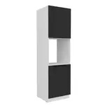 Vysoká skříňka pro vestavnou troubu Aria 60 DP-210 2F Barva korpusu: Bílá, Barva dvířek: BL - Black AFM