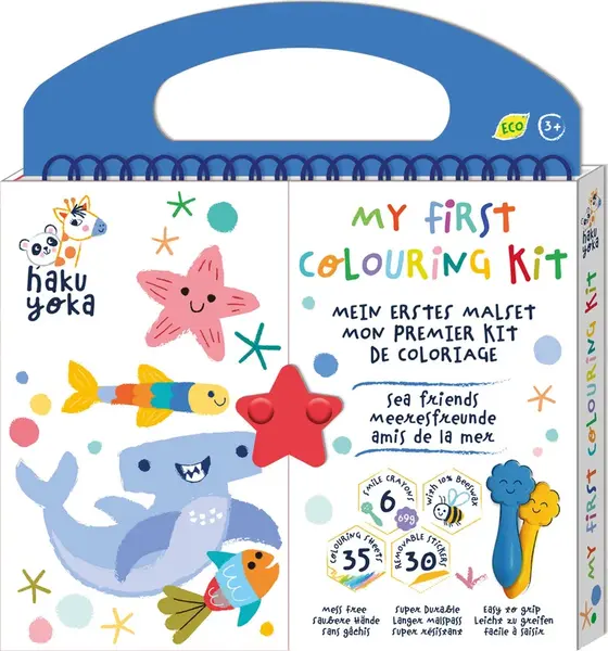 Prvé maľovanie s voskovkou - more