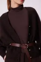 Kožený pásek Medicine dámský, hnědá barva