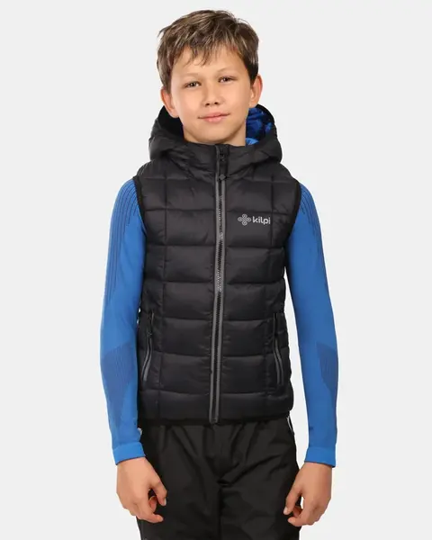 Chlapecká zateplená vesta kilpi tomm-jb černá 152