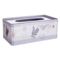 Plechová krabička na papírové kapesníky LAVENDER