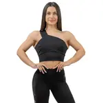 Dámská sportovní podprsenka s vysokou podporou Nebbia INTENSE Asymmetric 841 Black S