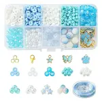 DIY Round Acrylic & Glass Beads Bracelets Jewelry Kits