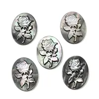 Natural Black Lip Shell Carved Cabochons