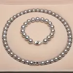 Shell Pearl Round Beaded Necklaces & Bracelets Sets for Women