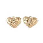 Brass Micro Pave Clear Cubic Zirconia Charms