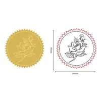 Plastic Self Adhesive Gold Foil Embossed Stickers