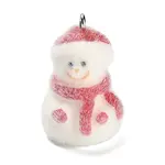 Christmas Flocky Opaque Resin Pendants