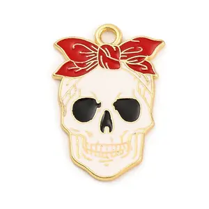 Rack Plating Halloween Theme Alloy Enamel Pendants