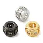 Rack Plating Brass Cubic Zirconia Beads