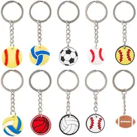 38Pcs Sports PVC Pendant Keychains