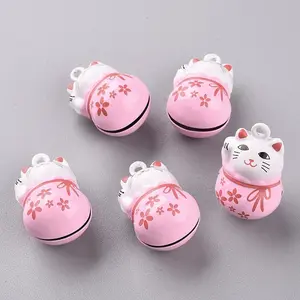 Baking Paint Brass Bell Pendants