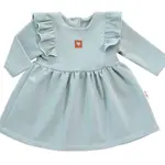 Baby Nellys Dětské teplákové šaty, tunika Vintage Love - mátové, vel. 62