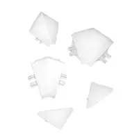 Sada rohov k tesniacej lište 20 biela KL20B