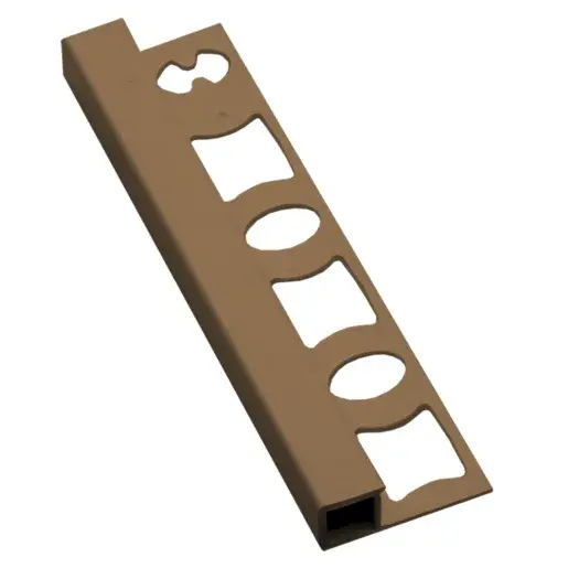 Lišta ukončovací "hranatá" Profil-EU karamel, PVC, dĺžka 250 cm, výška hrany 8 mm, LH825028