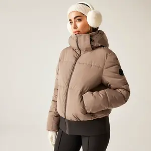 Dámská zimní prošívaná bunda dare2b glitz světle hnědá/černá 34