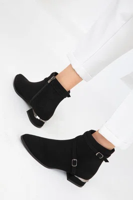 Soho Black Suede Women's Boots & Bootie 19728