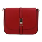 Dámská kožená crossbody kabelka tmavě červená - ItalY Neul