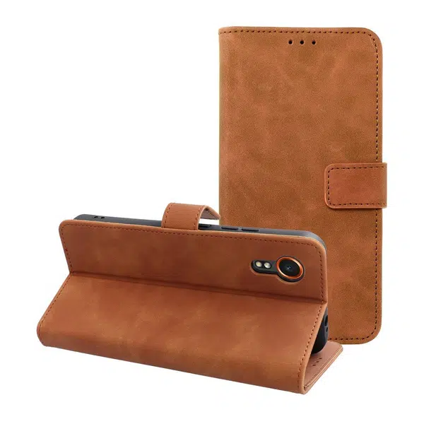 Flipové pouzdro TENDER Book pro Samsung Galaxy XCover7, hnědá