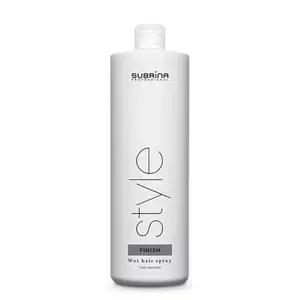 Sprej na vlasy s velmi silnou fixací Subrina Professional Style Finish Wet Hair Spray - 1000 ml, náhradní náplň (060229) + dárek zdarma