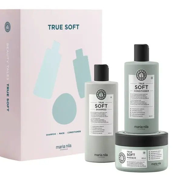 Dárková sada pro posílení suchých a krepatých vlasů Maria Nila True Soft + dárek zdarma