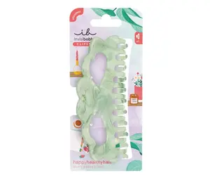 Velký skřipec do vlasů Invisibobble Clipstar L Oasis Matcha Reset - světle zelený s jantarovým designem + dárek zdarma