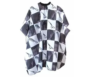 Kadeřnická pláštěnka na stříhání Duko 580B - černá - kovový háček + dárek zdarma