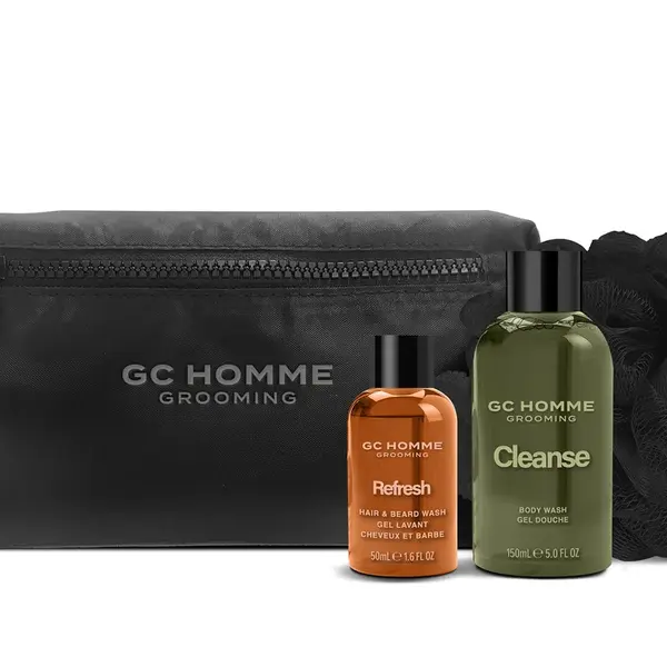 Grace Cole Dárková sada péče o tělo v kosmetické tašce Mandarinka, Bergamot & Rozmarýn 3 ks