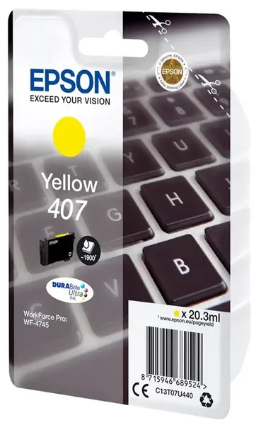 Epson 407 C13T07U440 žlutá (yellow) originální cartridge