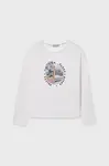 Dětské bavlněné tričko s dlouhým rukávem Mayoral bílá barva, 7023