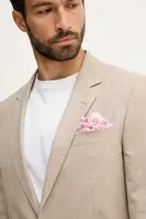 Hedvábný kapesníček BOSS BECKHAM X BOSS růžová barva, 50549107