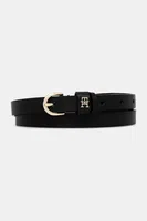 Kožený pásek Tommy Hilfiger dámský, černá barva, AW0AW17759