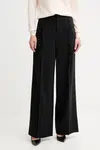 Kalhoty Twinset dámské, černá barva, high waist, 252TP2622