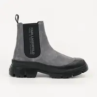 Semišové kotníkové boty Karl Lagerfeld TREKKA MENS RSG pánské, šedá barva, KL25243A