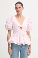 Halenka Rotate dámská, růžová barva, vzorovaná, 114793191