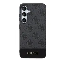 Zadní kryt Guess PU 4G Stripe pro Samsung Galaxy S24, šedá