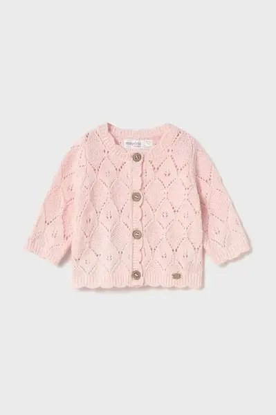 Kojenecký kardigan Mayoral Newborn růžová barva, 2332