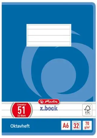 Sešit A6/32 listů, linka