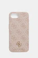Obal na telefon Guess iPhone 16e růžová barva, GUHMPSE4P4SM4MP