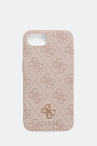 Obal na telefon Guess iPhone 16e růžová barva, GUHMPSE4P4SM4MP