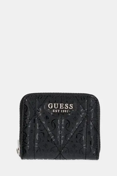 Peněženka Guess ALDINA dámská, černá barva, SWGG96 63137