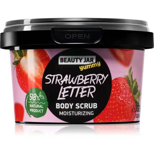 Beauty Jar Yummy Strawberry Letter jemný peeling s hydratačním účinkem 360 g