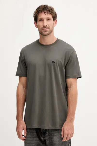 Bavlněné tričko Armani Exchange pánské, zelená barva, XM001568 AF10358