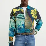 Košile Desigual JULIO pánská, tmavomodrá barva, regular, s klasickým límcem, 25WMCW17