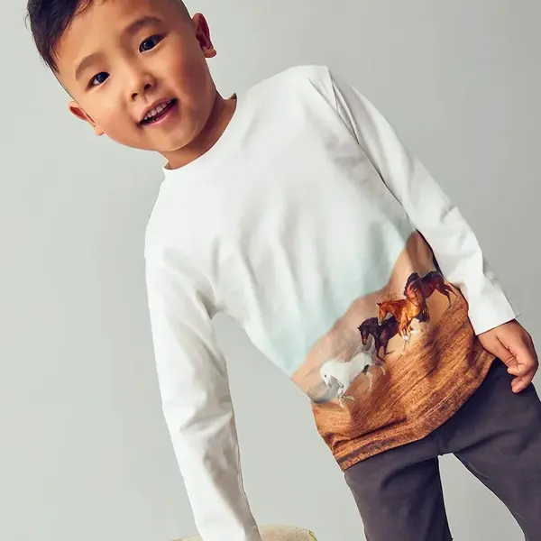 Dětské bavlněné tričko s dlouhým rukávem Mayoral