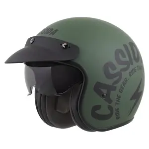 Moto přilba Cassida Oxygen Gear 2.0 zelená matná/černá XS (53-54)