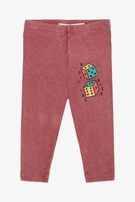 Kojenecké legíny Bobo Choses Roll the dice růžová barva, s potiskem, 225AB119